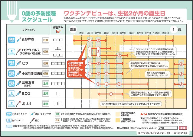 スケジュール ワクチン