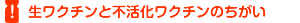 生ワクチンと不活化ワクチンのちがい